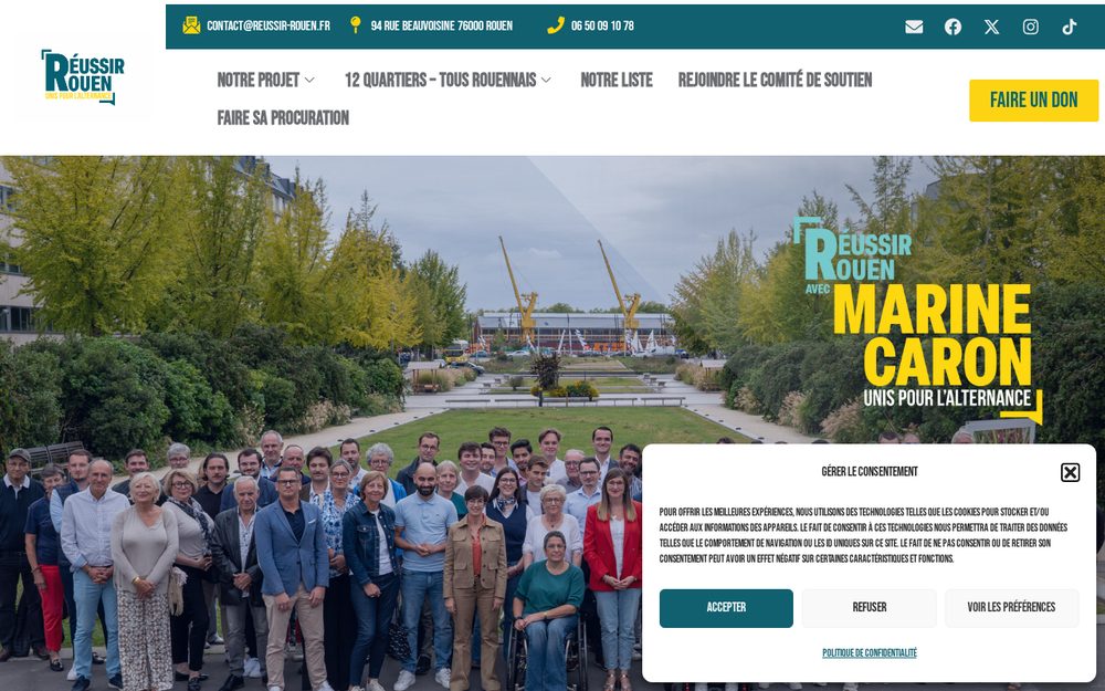 Aperçu du site Réussir Rouen
