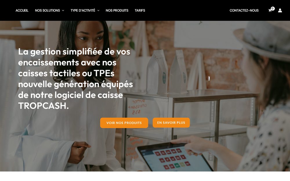 Aperçu du site Trop Cash